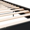 vidaXL Bed Frame Black Engineered wood, Metal, Plywood Single Durable