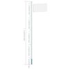 vidaXL Flagpole Silver Aluminum 20.3 ft Flagpole Cylindrical Modern