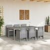 vidaXL Garden Dining Set 7 pcs Light Grey Polt rattan