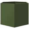vidaXL Garden Planter Olive Green Steel Large Durable Garden Planter