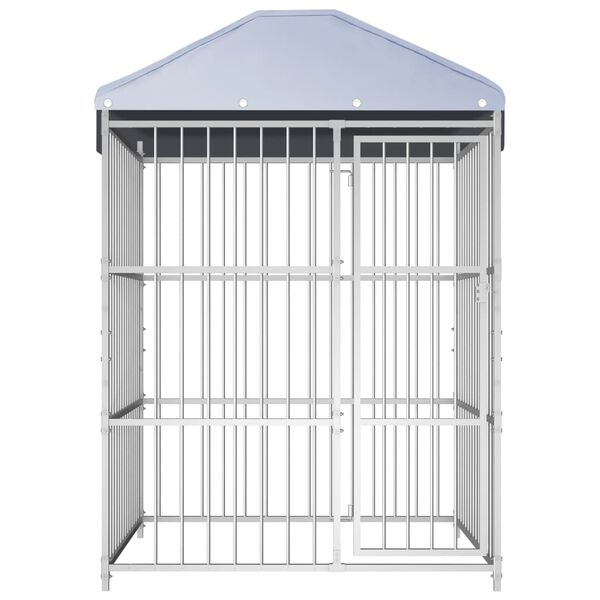 vidaXL Outdoor Dog Kennel with Roof 59.1"x59.1"x78.7"