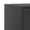 vidaXL Bedside Cabinet Black Steel Medium Bedside Cabinet Rectangular