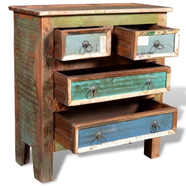 vidaXL Vintage Cabinet Multicolor Reclaimed solid wood Medium Storage
