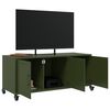 vidaXL TV Cabinet Olive Green Cold-Rolled Steel Medium With Wheels