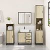 vidaXL Bathroom Furniture Set Sonoma Oak Engineered wood, Metal, Glass