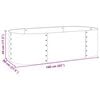 vidaXL Garden Raised Bed Grey Galvanized steel 63 x 31.5 x 17.3 in
