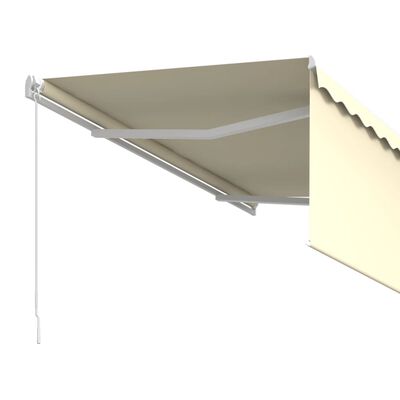 vidaXL Manual Retractable Awning with Blind 118.1"x98.4" Cream