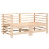 vidaXL Garden Lounge Set Brown Solid Pine Wood, Plywood Large Modular