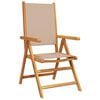 vidaXL Garden Chair Set of 8 Taupe Solid acacia wood Medium Foldable
