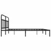 vidaXL Bed Frame Black Steel 76.0 x 80.0 in Bed Frame Rectangular
