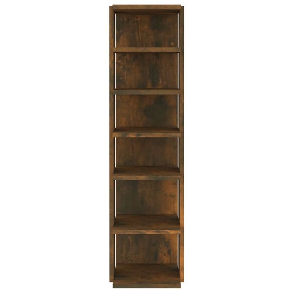 vidaXL Shoe Rack Smoked Oak Engineered Wood Tall Narrow Shoe Rack