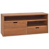 vidaXL TV Cabinet Natural Teak Solid Teak Wood 35.4 x 11.8 x 15.7 in