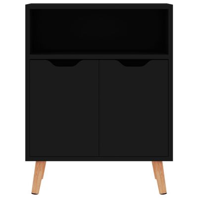 vidaXL Sideboard Black 23.6"x11.8"x28.3" Engineered Wood