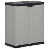 vidaXL Garden Waste Cabinet Gray and Black 26.8"x15.7"x33.5" PP