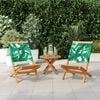 vidaXL Garden Chair Set of 2 Green leaf