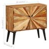 vidaXL Sideboard Natural wood with brown and golden streaks Solid mango wood