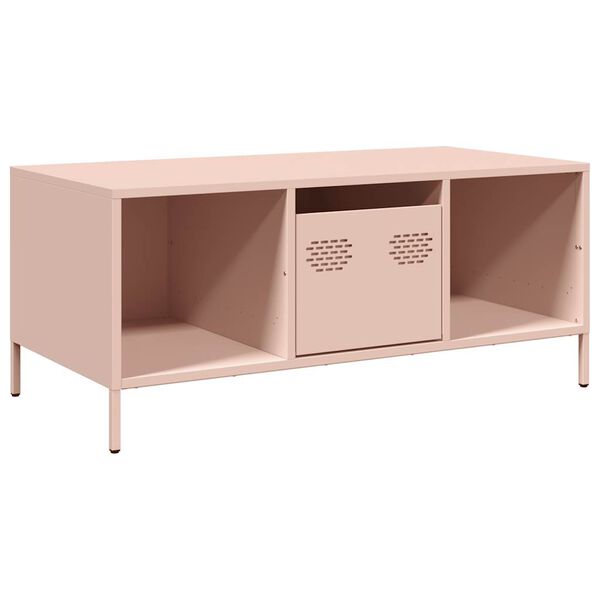 vidaXL Coffee Table Pink Cold-rolled Steel 40.0 x 19.7 x 17.1 in
