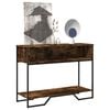 vidaXL Console Table Smoked Oak Engineered Wood, Metal