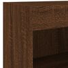 vidaXL 7 Piece TV Wall Stand Set with LED Lights Brown Oak