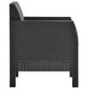 vidaXL Garden Lounge Set Anthracite Polypropylene with rattan look Large
