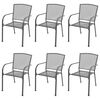 vidaXL 7 Piece Patio Dining Set Steel Anthracite