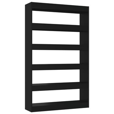 vidaXL Book Cabinet/Room Divider Black 39.4"x11.8"x65.4"