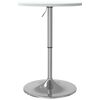 vidaXL Bar Table White Engineered wood, chrome steel 19.7 x 35.4 in