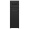 vidaXL Apothecary Cabinet Black Engineered wood Medium