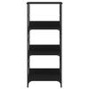 vidaXL Bookshelf Black Engineered wood, steel 46.3 x 19.7 x 13 in