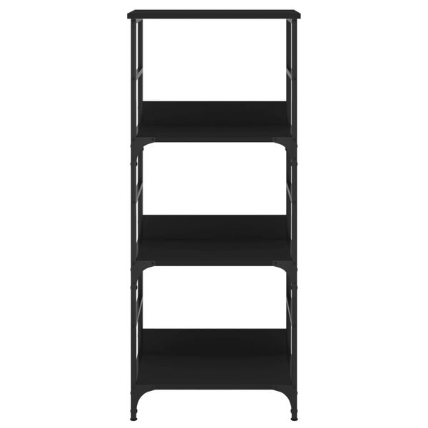 vidaXL Bookshelf Black Engineered wood, steel 46.3 x 19.7 x 13 in
