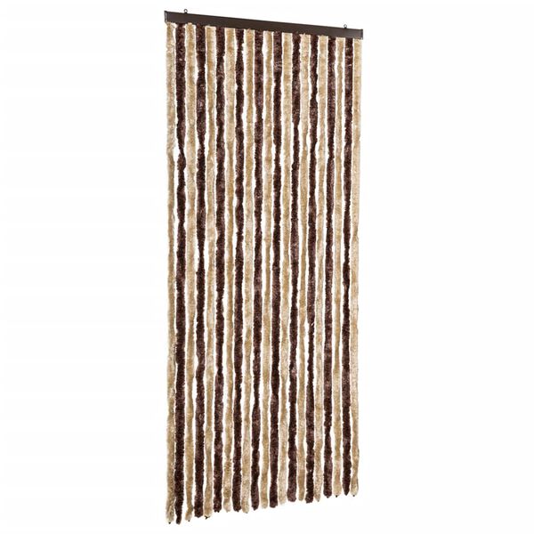 vidaXL Insect Curtain Beige and Light Brown 35.4x86.6" Chenille