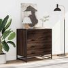 vidaXL Drawer Cabinet Brown Oak Engineered Wood, Metal Standard