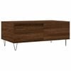 vidaXL Coffee Table Brown Oak Engineered Wood, Metal Medium Coffee Table