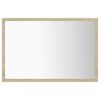 vidaXL Mirror Sonoma Oak Engineered wood, acrylic 23.6 x 14.6 in