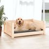 vidaXL Dog Bed Natural Solid pine wood 29.7x21.9x11.0 in Minimalistic