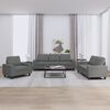 vidaXL Sofa Set Dark Grey Fabric (100% polyester), metal, textilene, plywood