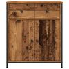 vidaXL Sideboard Old wood Engineered wood, glass Medium Sideboard