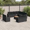 vidaXL Garden Sofa Set Black