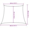 vidaXL Sunshade Sail 1.75 oz/ft² White 3/4x9.8' HDPE