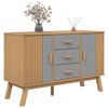 vidaXL Sideboard Grey and brown Solid pine wood, engineered wood Medium