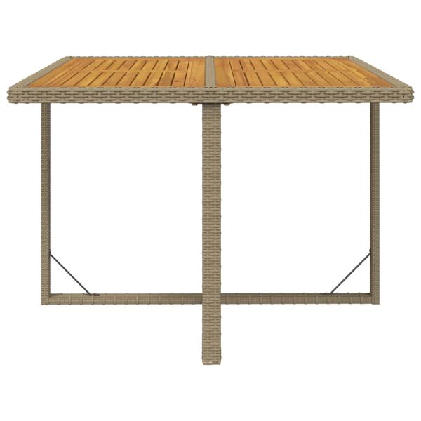 vidaXL Garden Table Beige and black