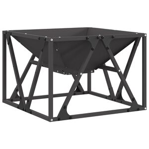 vidaXL Fire Pit Black 19.69 x 19.69 x 13.78 in Steel