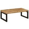 vidaXL Coffee Table Natural Mango Wood Finish Solid Mango Wood and Steel