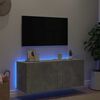 vidaXL TV Wall Cabinet Concrete Gray Engineered Wood Medium