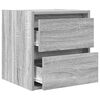 vidaXL Wall-mounted Bedside Cabinet Set of 2 Grey Sonoma Engineered wood