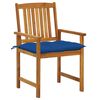vidaXL Patio Chair Set of 8 Natural Wood Solid Acacia Wood Standard