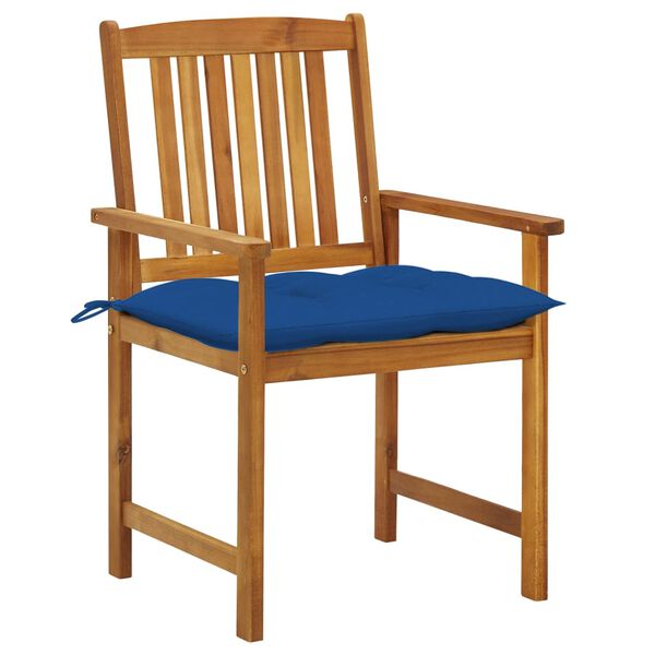 vidaXL Patio Chair Set of 8 Natural Wood Solid Acacia Wood Standard