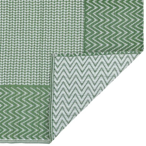 vidaXL Outdoor Rug Green Polypropylene Decorative Inlays Outdoor Rug