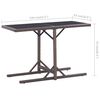 vidaXL Outdoor Table Brown Poly rattan, powder-coated steel, glass Small