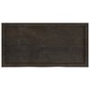 vidaXL Table Top Dark Brown Solid Oak Wood 39.4 x 19.7 x 1.6 in